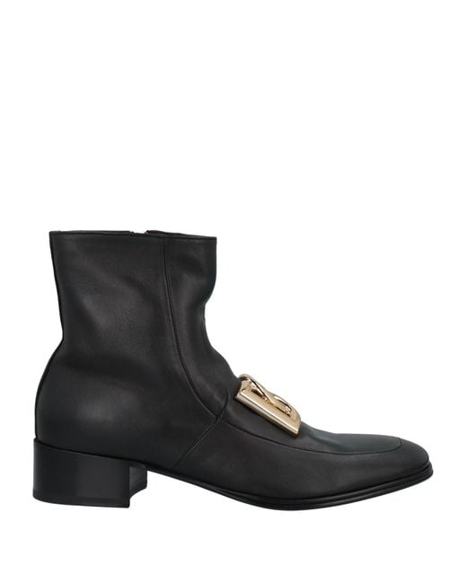 Dolce & Gabbana Black Ankle Boots for men