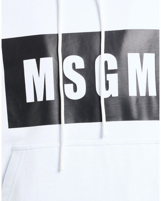 MSGM White Sweatshirt Cotton for men