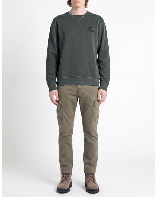 Aeronautica Militare Gray Sweatshirt Cotton for men