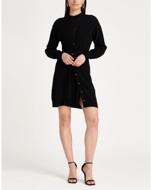 Rabanne Black Mini Dress Wool, Cashmere, Polyamide, Elastane