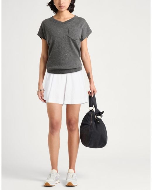 120% Lino White Shorts & Bermuda Shorts