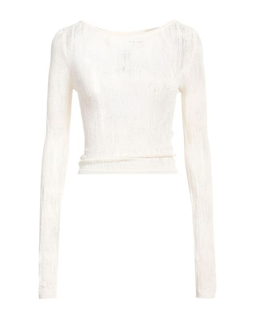 Isabel Benenato White Sweater Viscose, Elastane