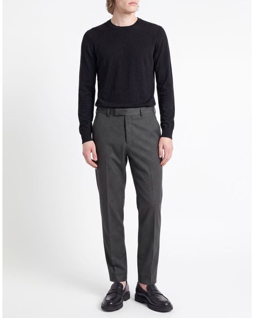 PT Torino Gray Pants Virgin Wool for men