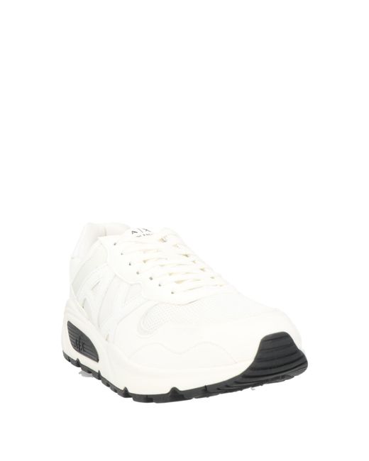 ARMANI EXCHANGE White Sneakers Polyurethane, Polyester for men