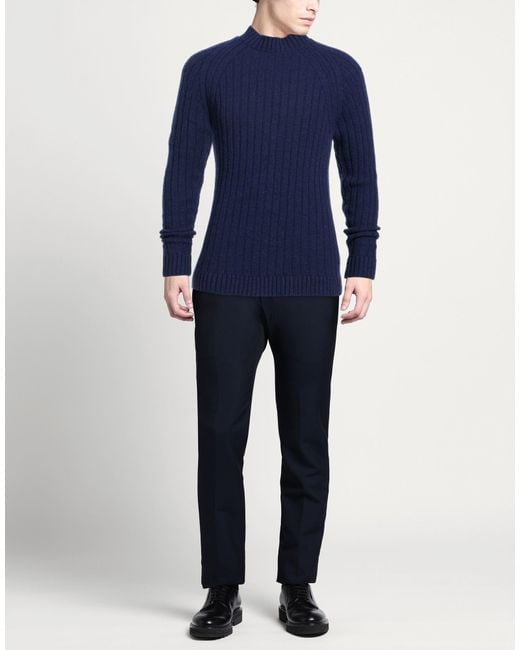 Irish Crone Blue Turtleneck Wool for men