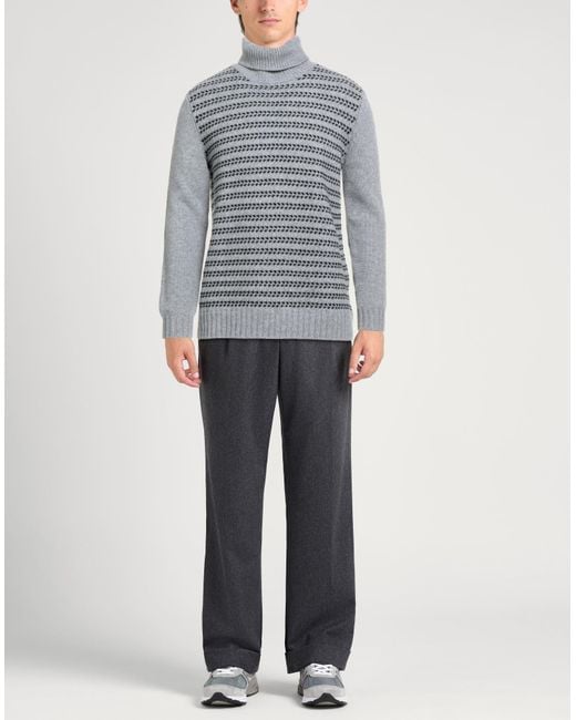 Alpha Studio Gray Turtleneck for men