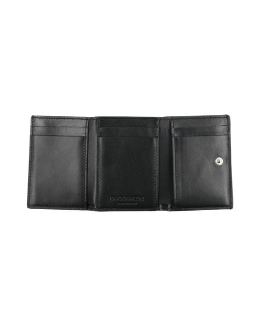 DSquared² Black Wallet Leather