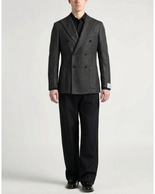 Caruso Black Blazer for men