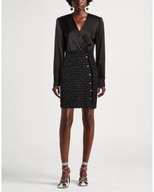Fracomina Black Mini Dress Polyester