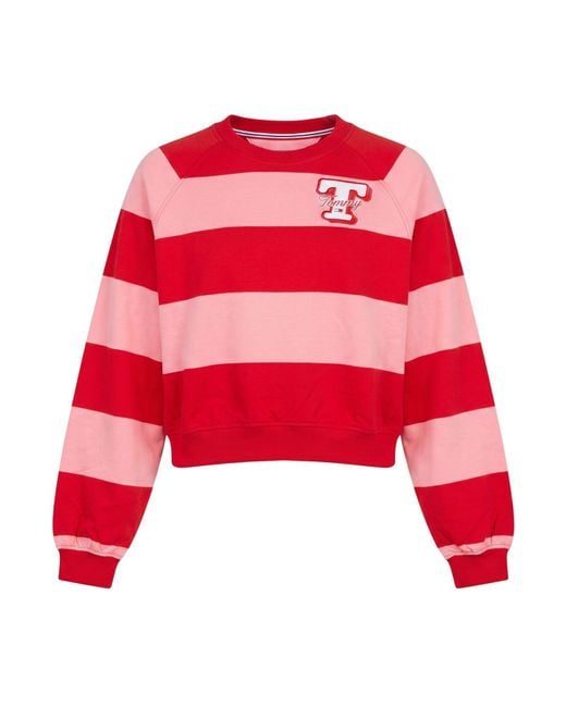 Tommy Hilfiger Red Sweatshirt Cotton