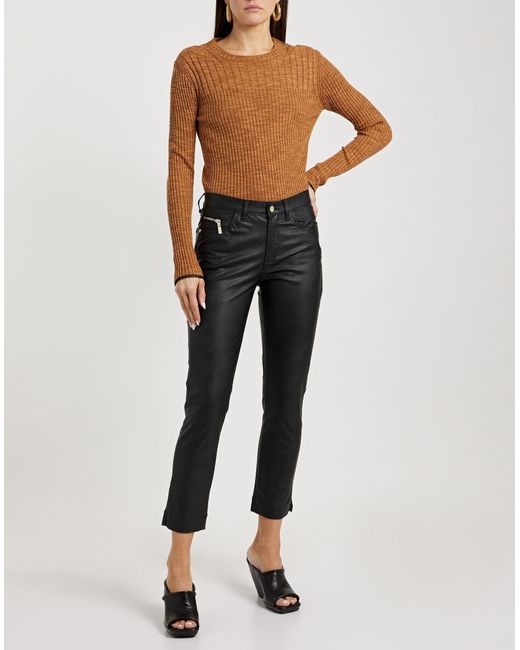 Kaos Black Pants Polyurethane, Viscose