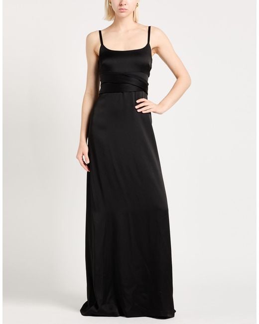 Max Mara Black Maxi Dress Acetate, Viscose