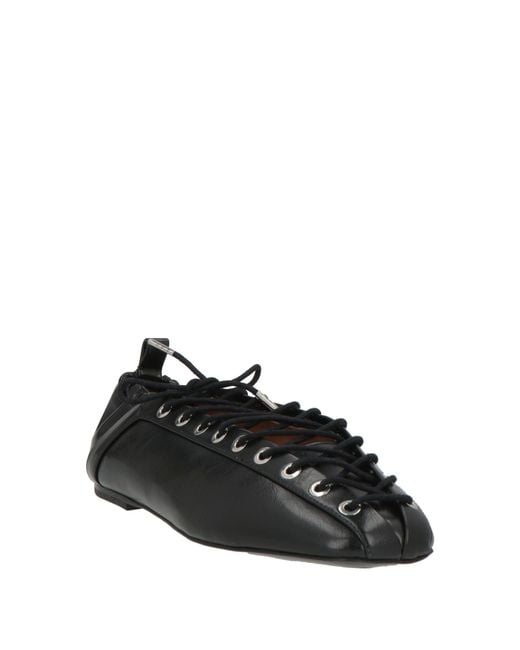 Ganni Black Ballet Flats