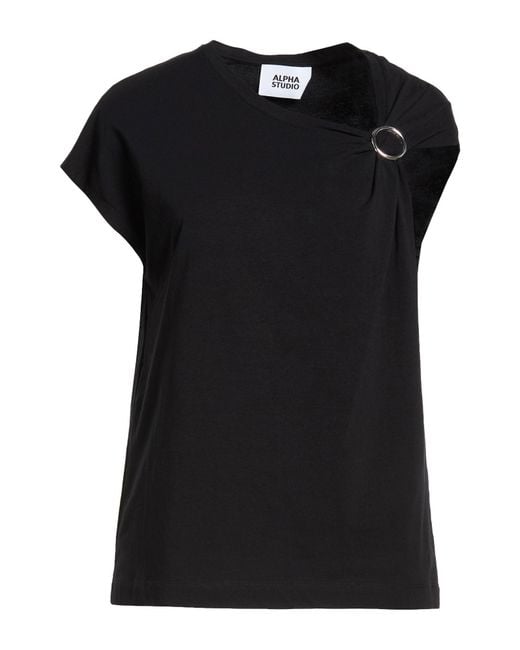 Alpha Studio Black T-Shirts