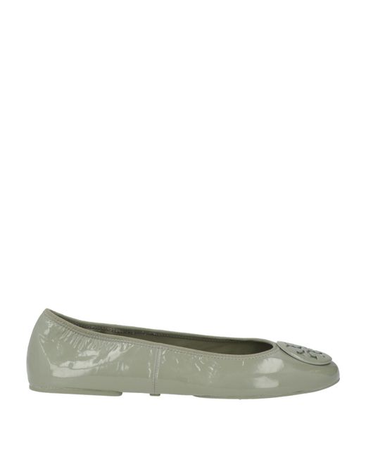 Tory Burch Green Ballet Flats Leather