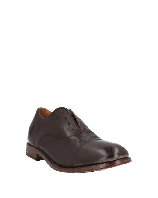 Moma Brown Dark Lace-Up Shoes Calfskin for men