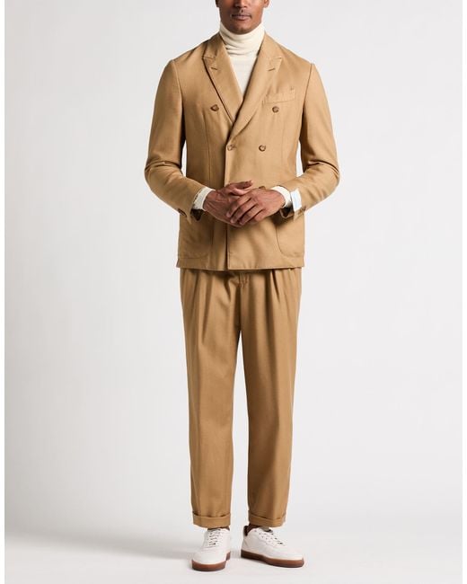 Caruso Natural Suit Wool for men