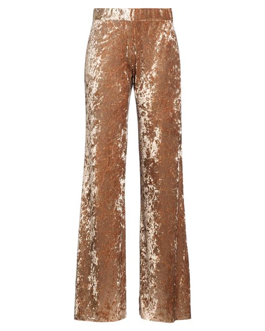 Forte_forte Brown Pants Polyester, Elastane