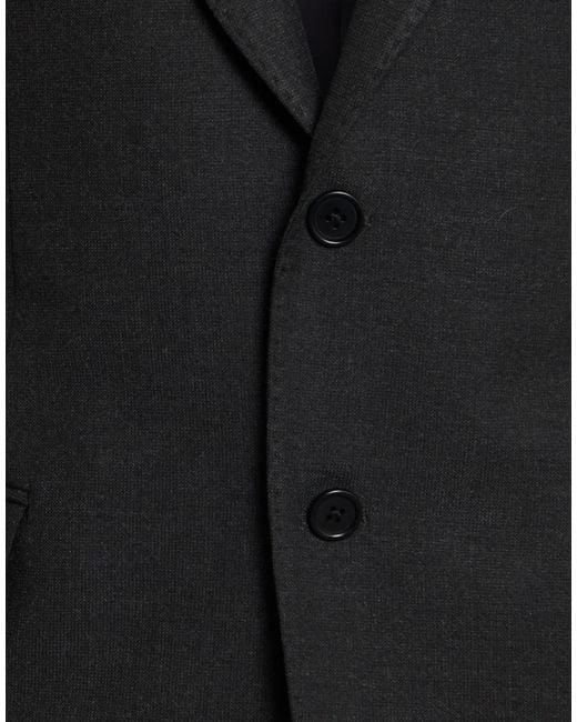 Tombolini Black Suit Wool, Polyester, Elastane for men