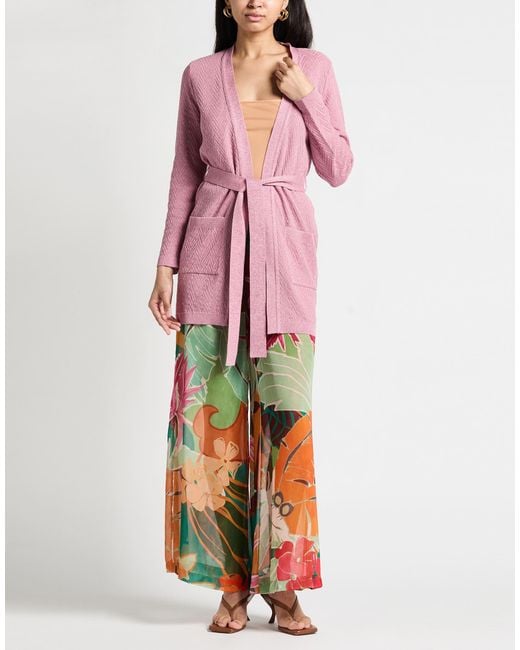 Missoni Pink Cardigan Cotton, Viscose, Metal Fiber, Polyester