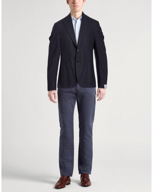 Caruso Blue Blazer Wool for men