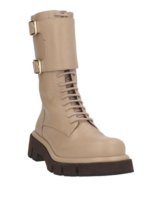 Paloma Barceló Natural Comba Camel Ankle Boots Leather