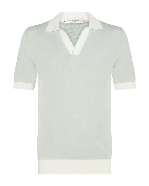 Paolo Pecora White Polo Shirt for men