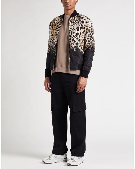 Roberto Cavalli Black Sand Jacket Polyester for men