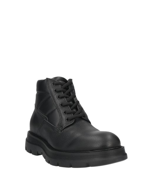 MICH SIMON Black Ankle Boots Leather for men