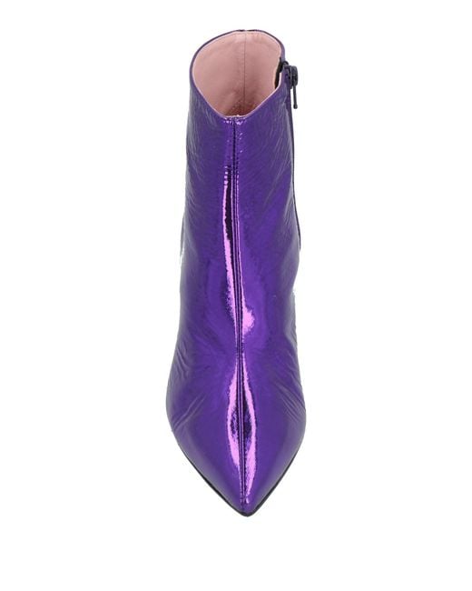 Ras Purple Ankle Boots