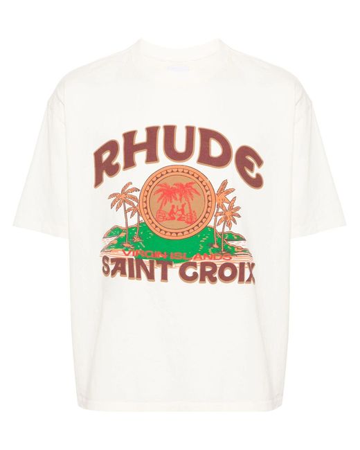 T-shirt di Rhude in White da Uomo