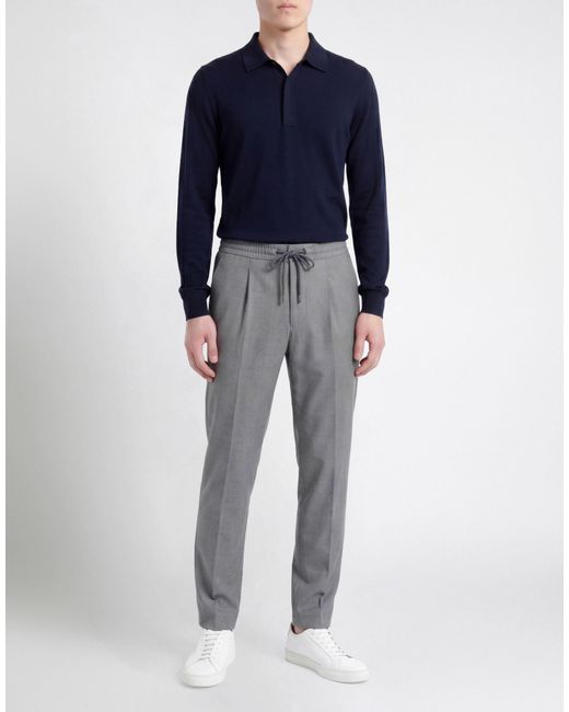 Cruna Gray Pants Virgin Wool, Elastane for men