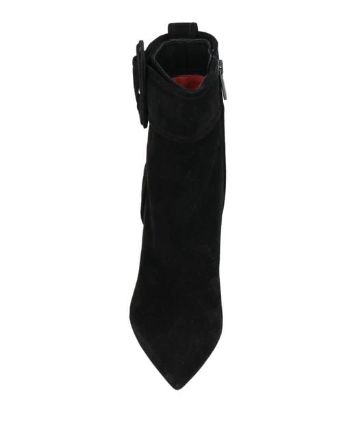 Santoni Black Ankle Boots