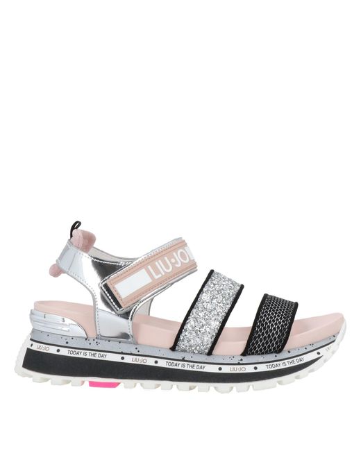 Liu Jo Leather Sandals in Pink - Lyst