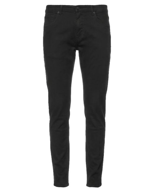 Michael Coal Black Pants Cotton, Elastane for men