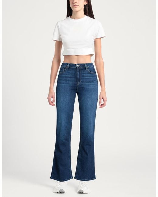 PAIGE Blue Jeans Cotton, Polyester, Elastane