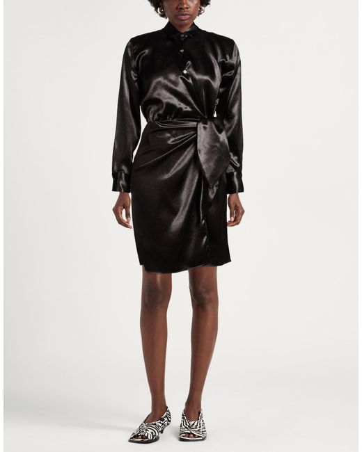 Caliban Black Mini Dress Polyester