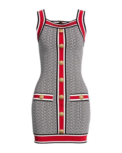 Balmain Red Mini Dress