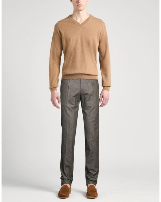 Santaniello Gray Pants Cotton, Wool, Polyamide, Cashmere, Elastane for men