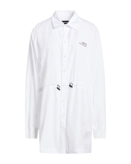 DSquared² White Mini Dress Cotton