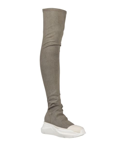 Rick Owens White Light Boot Textile Fibers, Leather