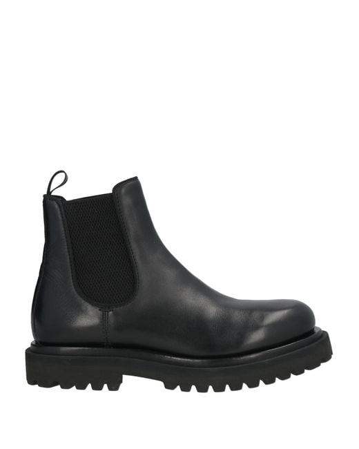 Officine Creative Black Ankle Boots Leather for men