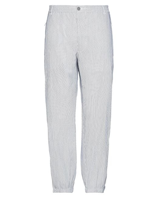 Giorgio Armani Gray Pants Cotton, Elastomultiester for men