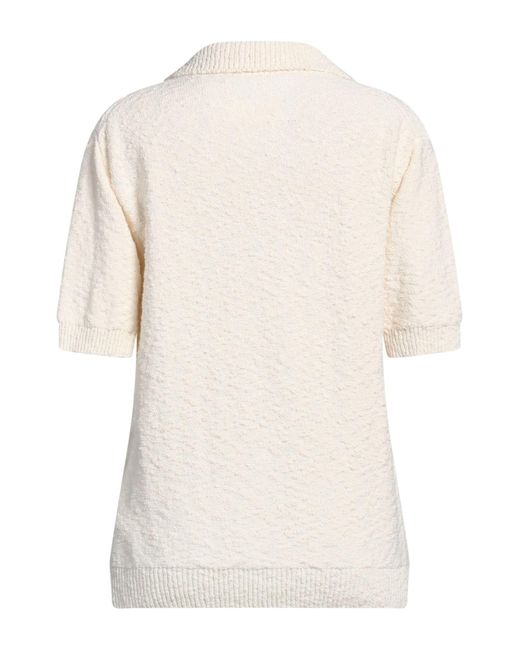 Maison Margiela White Ivory Sweater Cotton, Polyamide