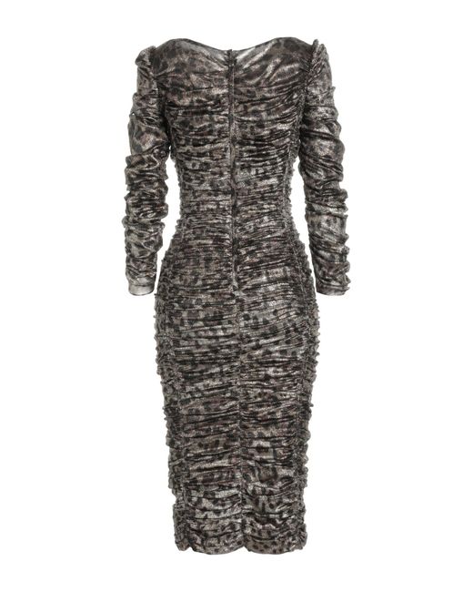 Dolce & Gabbana Gray Midi Dress