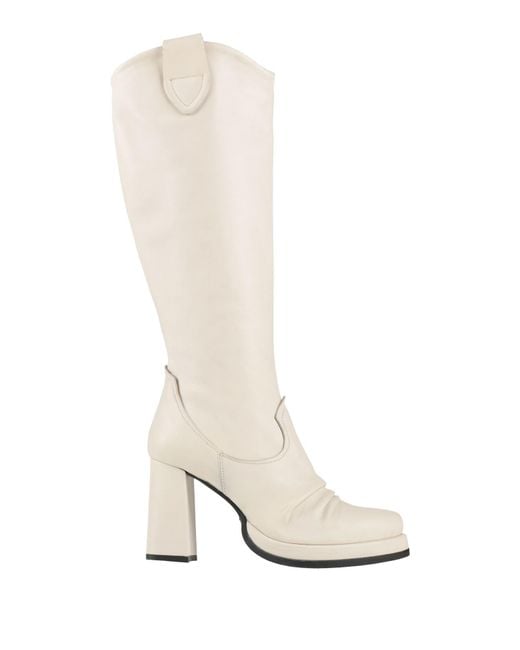 Ixos White Boot Leather