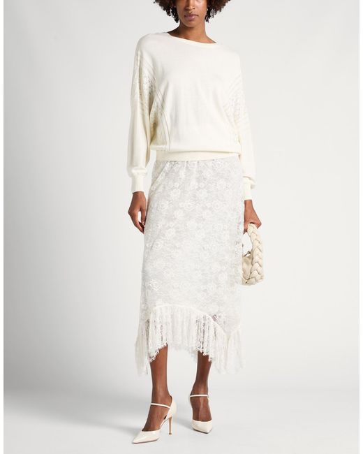 Chloé White Maxi Skirt Polyamide