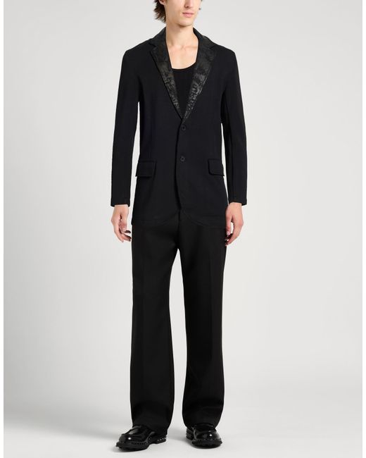 DIESEL Black Blazer Cotton, Polyester, Elastane for men