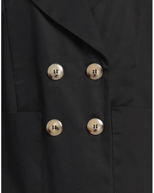 ..,merci Black Blazer Cotton, Elastane