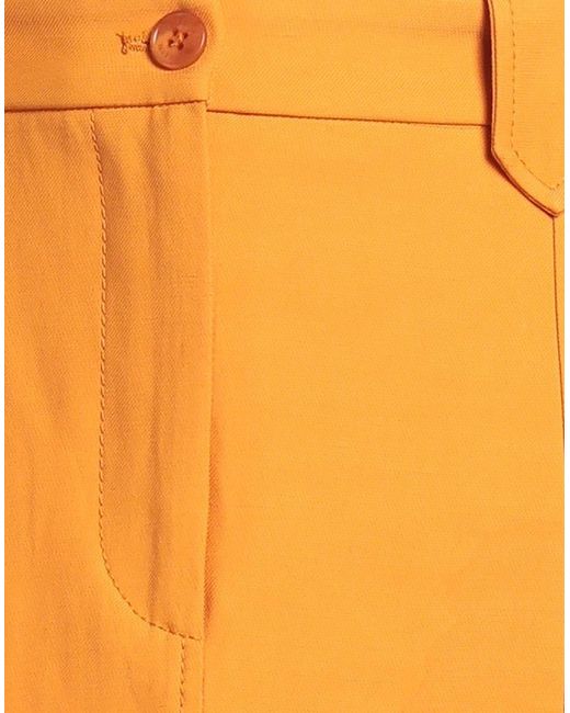 Alberta Ferretti Orange Midi Skirt